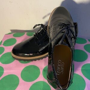Franco Sarto Black Glossy Loafers